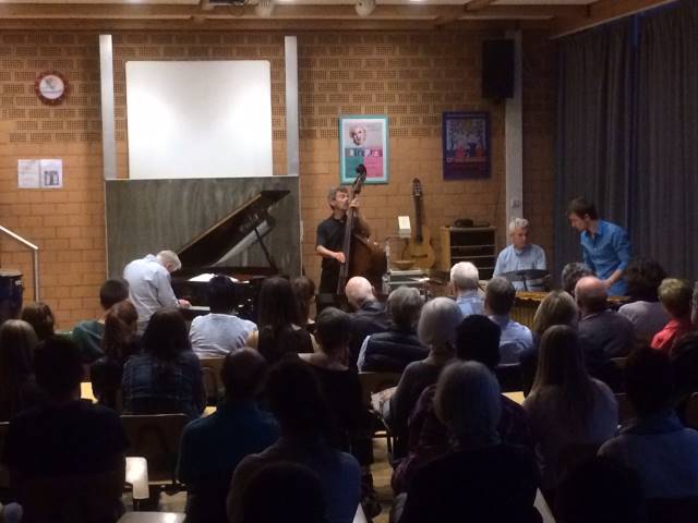 Christof Heringer Quartett beim Jazzkonzert am Hofenfelsgymnasium Zweibr&uuml;cken Foto Dr. Peter Schiedermaier